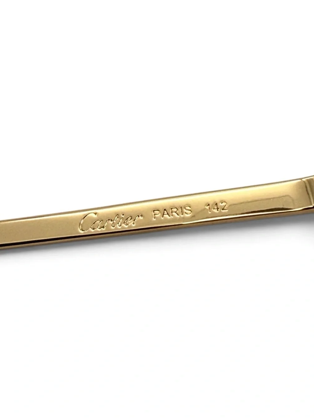 Cartier Gold Rimless Sunglasses with Brown Gradient Lenses